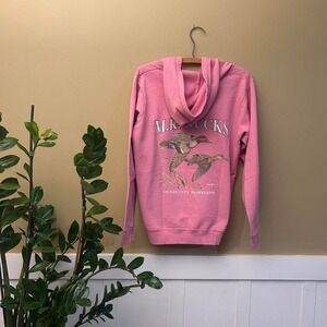 Pink and white y2k‎ hunting women's animal Mr. Ducks hoodie size M